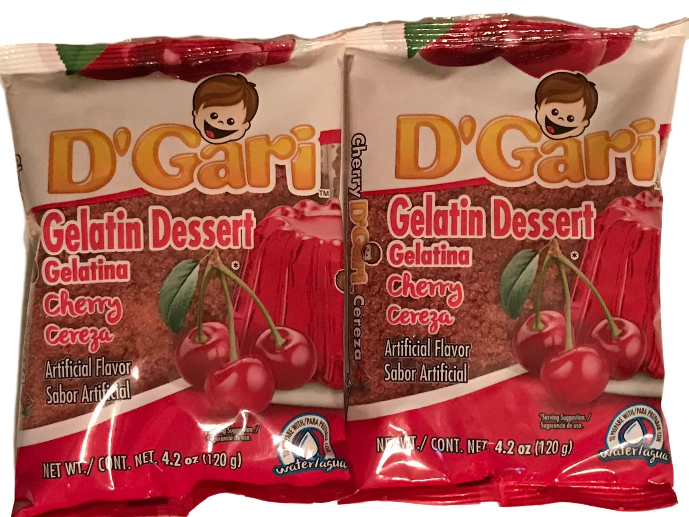 Amazon.com: D Gari Pack of 2 Cereza Gelatin 4.2oz, Prepare with